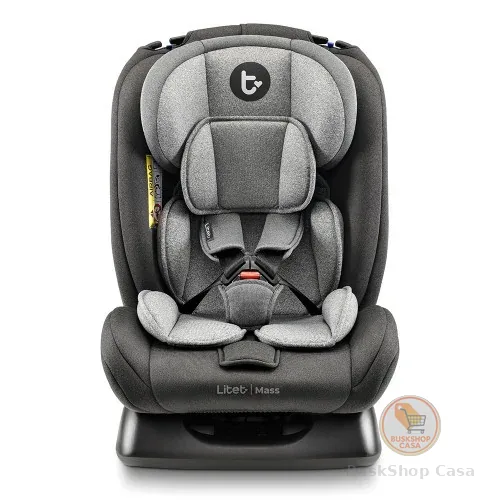 🧡 Cadeira Para Auto 0-36 Kg Litet  Mass Preta e Cinza - BB458