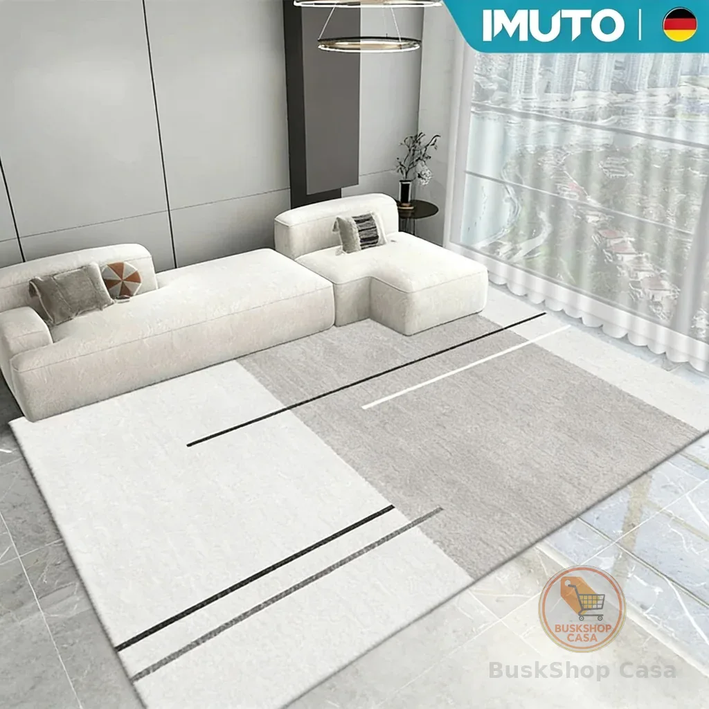 imutoTapete de Sala Grande 1,60m x 2,30m Várias Cores Antiderrapante Moderno Tapete de Veludo Cristal