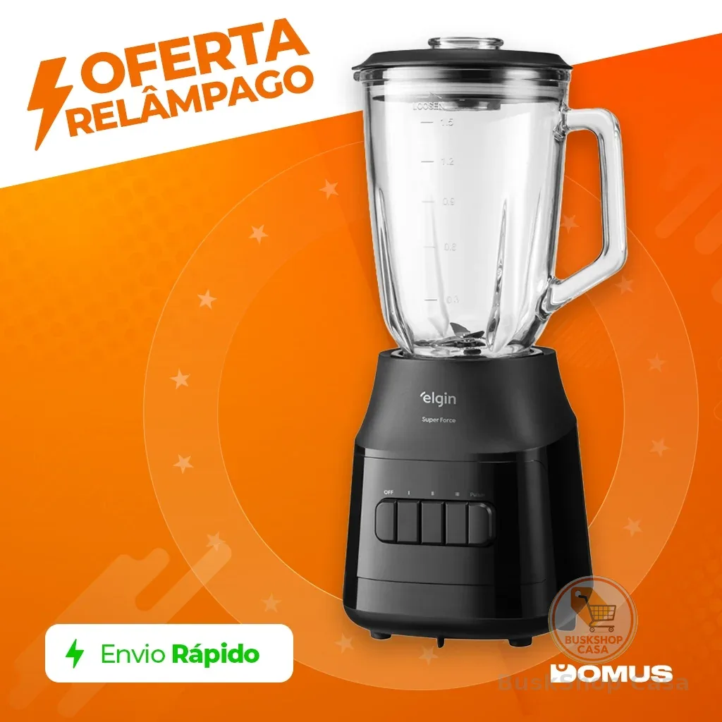 🧡 Liquidificador Super Force 1,9L 900W Jarra de Vidro Elgin