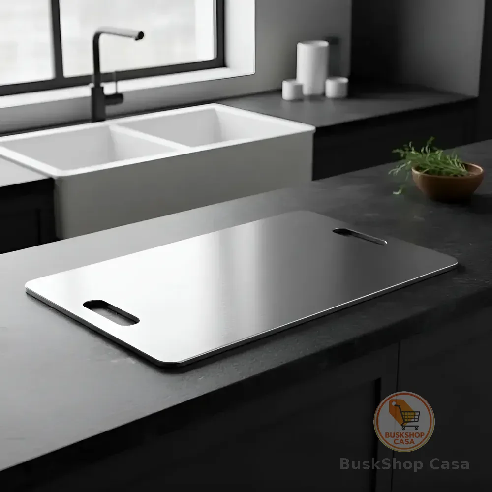Tábua De Corte De Titânio Inox Cozinha Taboa Churrasco Carne