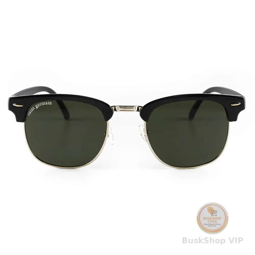Óculos de Sol Preto Clássico Moda Quadrado Soho Green Black