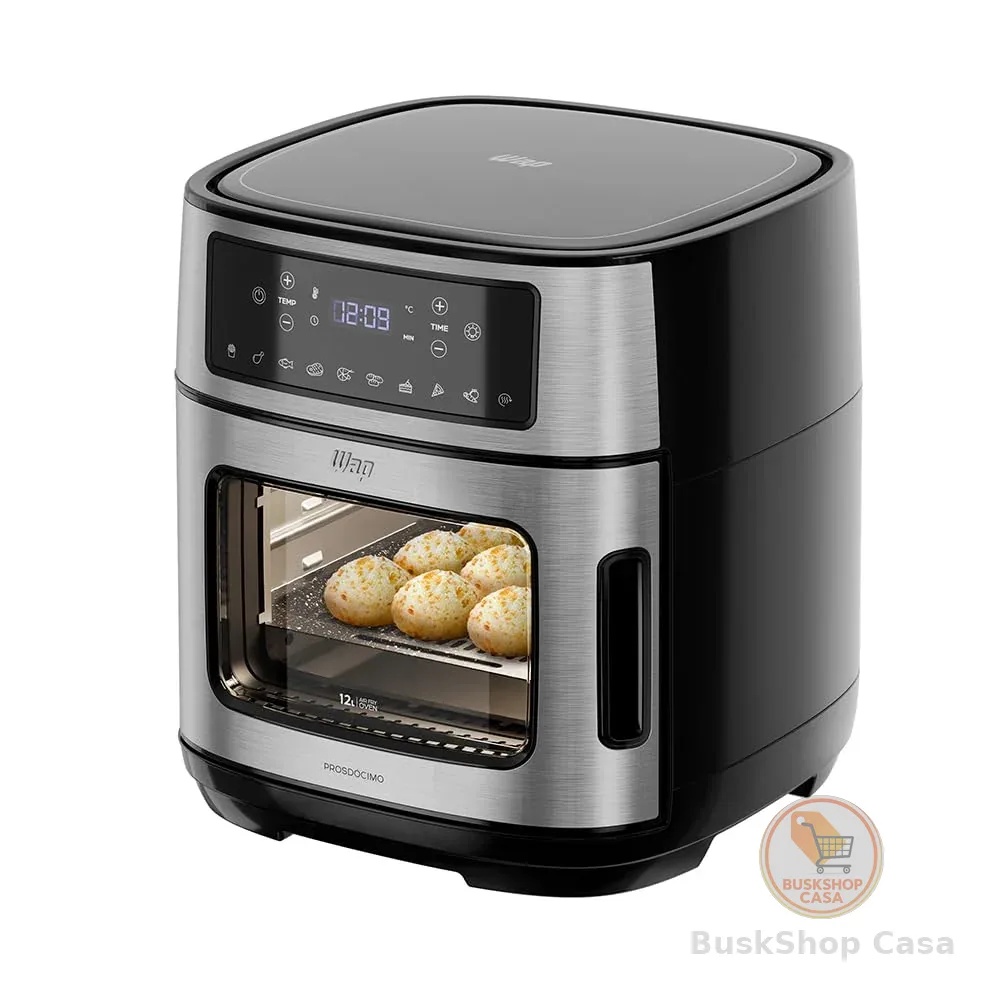 WAP Fritadeira Elétrica Air Fryer OVEN DIGITAL 12 Litros, Revestimento Antiaderente, 10 Funções, 1800W 127V