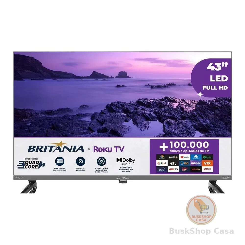 Smart TV 43" Britânia B43KRA Full HD Roku TV