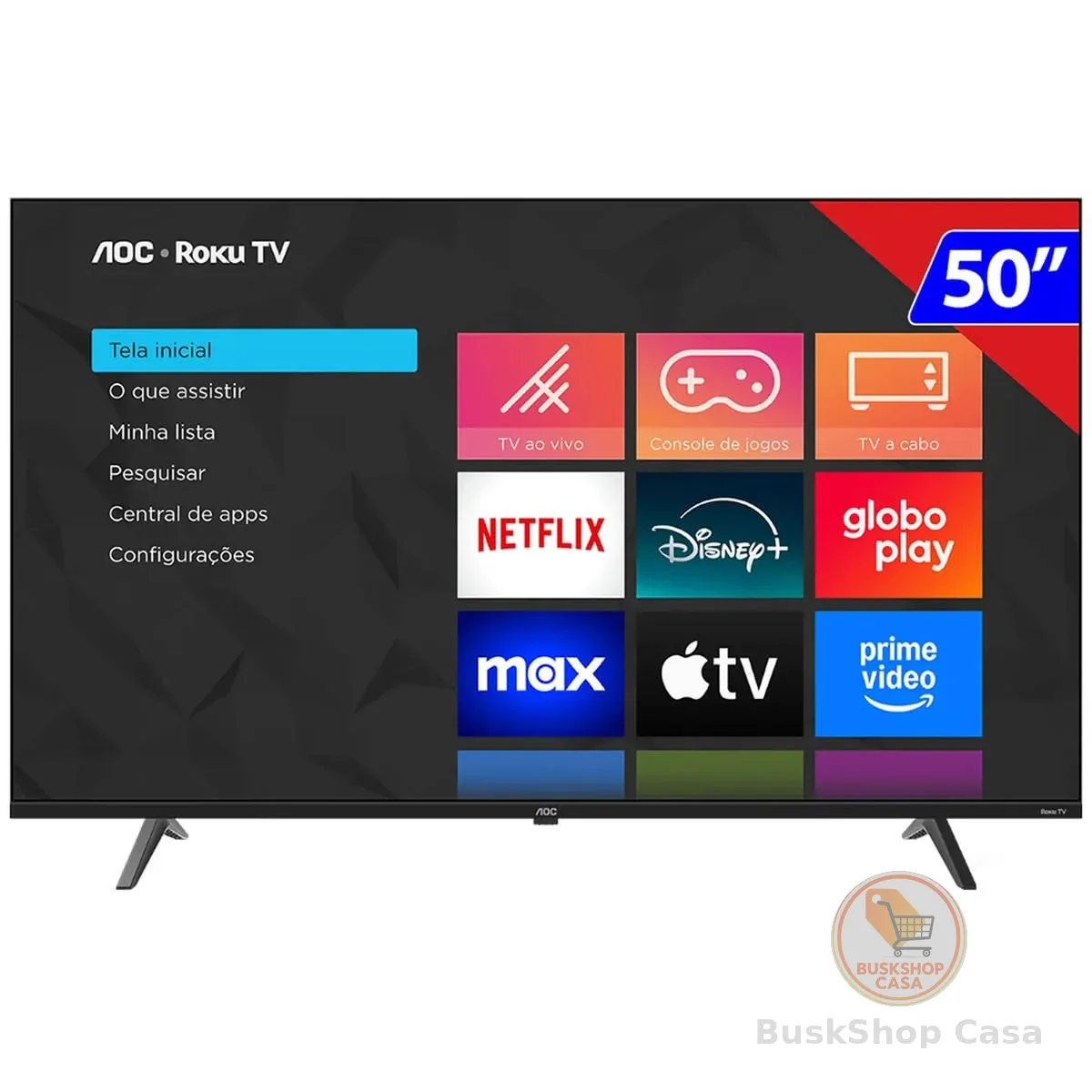 SMART TV 50P DLED AOC 50U7045/78G 4K HD HDR10 HDMI USB