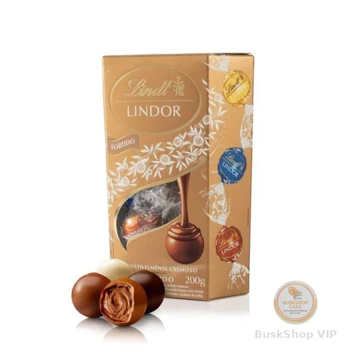  CHOCOLATE LINDT LINDOR CAIXA SORTIDOS 200G
