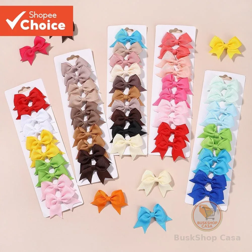 Kawaii Mini Linda Fita 10 Pçs Acessórios De Grampo De Cabelo Conjunto Para Bebês Meninas Artesanal Bowknot Presilhas Cri