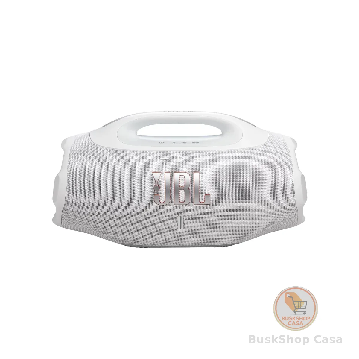 Caixa de Som JBL Boombox 4 Bluetooth, Branca | Som JBL Pro, AI Sound Boost, Graves Personalizáveis, Bateria de até 34h, IP68, Áudio Lossless