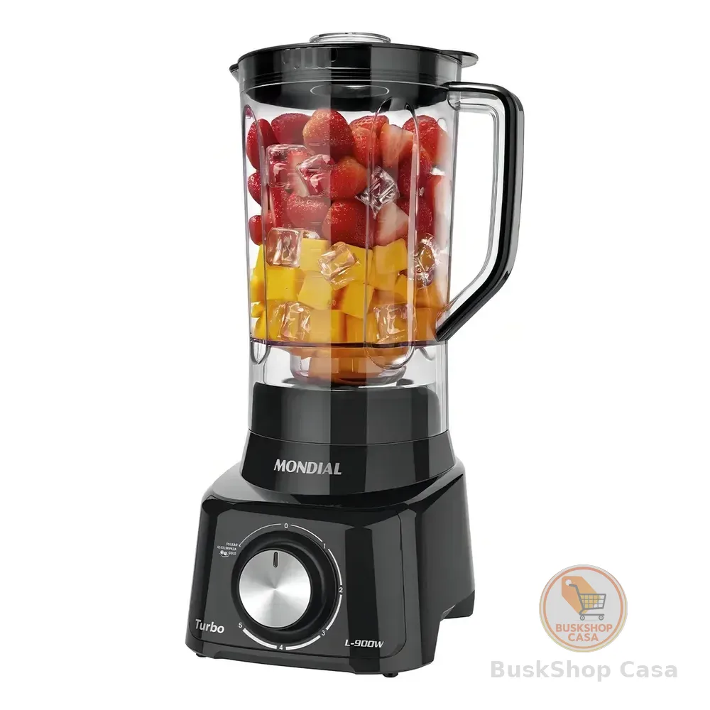 Liquidificador Turbo Full Mondial 900w - L-900 Fb Preto 127v
