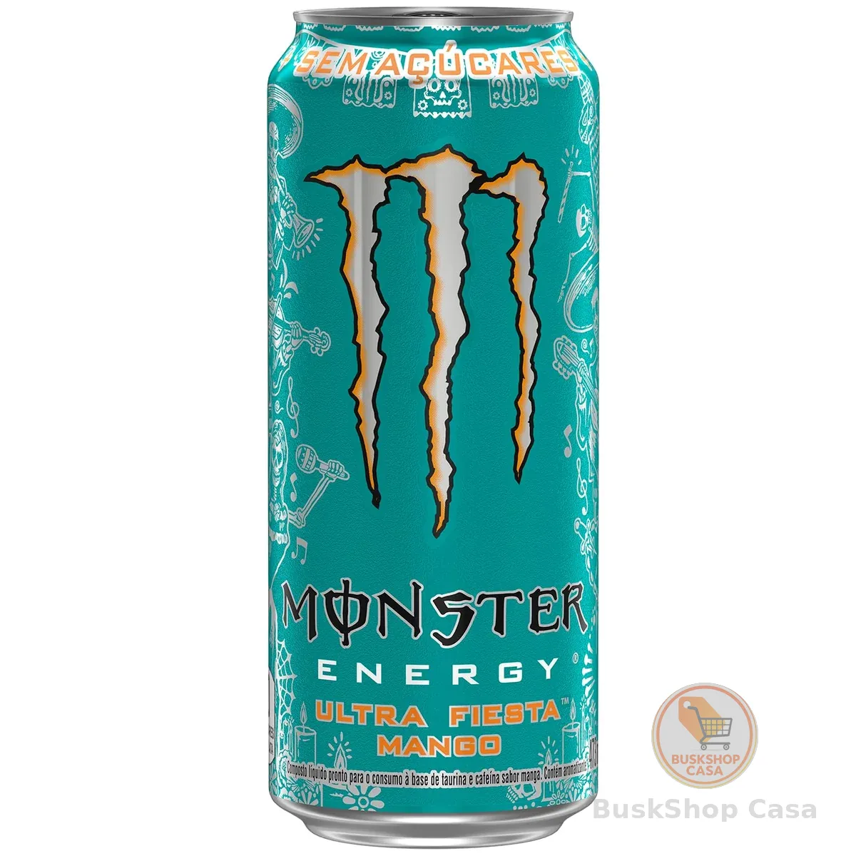 Pack de Monster Mango Loco Ultra Fiesta Zero Açúcar 473ml - Unidade 6 unidades