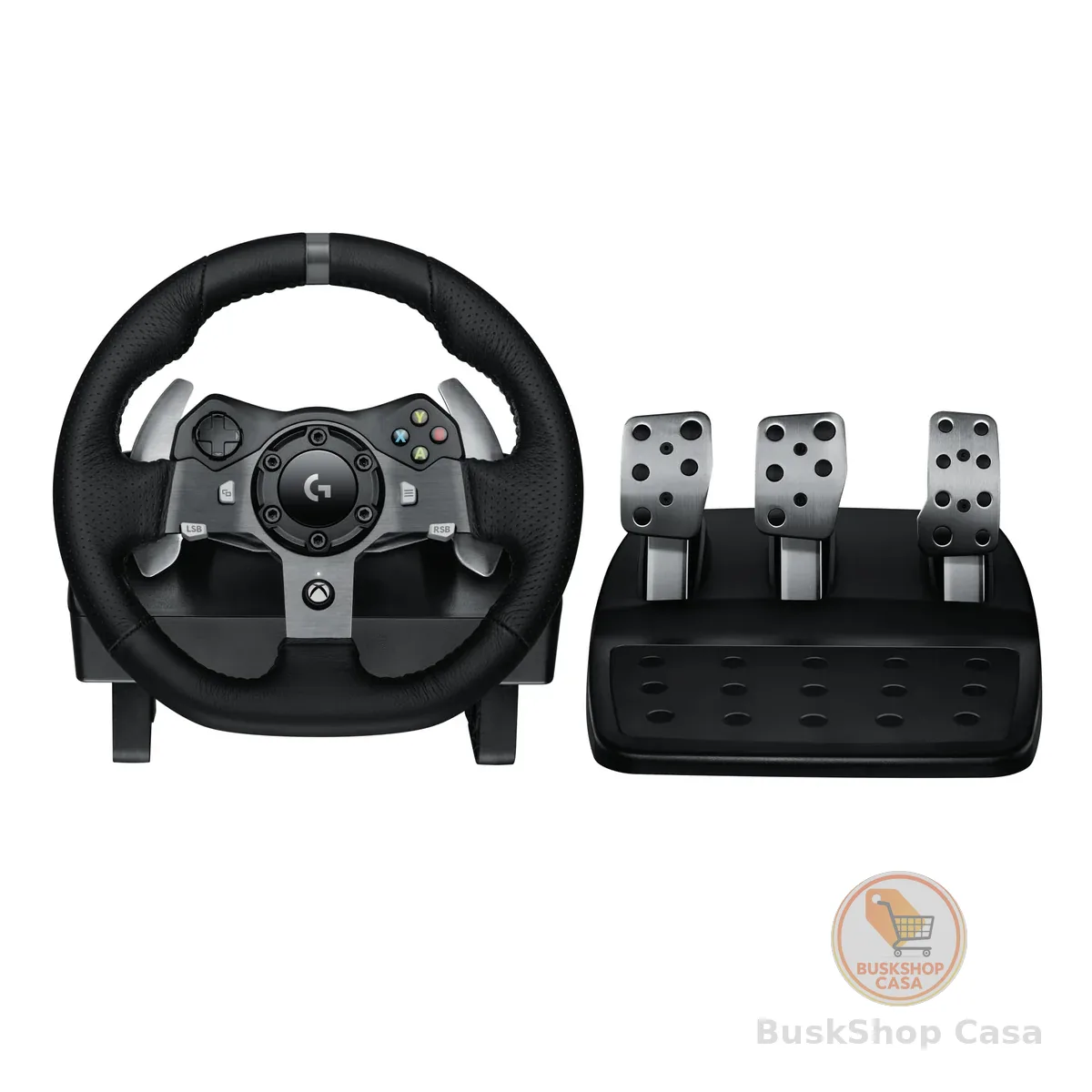Volante Logitech G920 Driving Force e Pedais com Force Feedback para Xbox Series X|S, Xbox One, PC, Mac