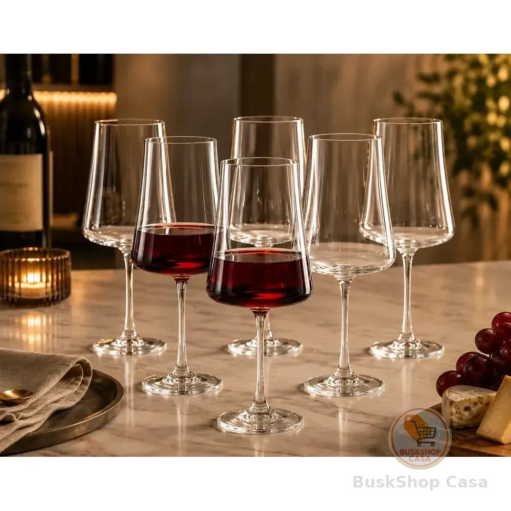 Jogo 6 Taça Cristal Titanium Vinho Tinto 660ml