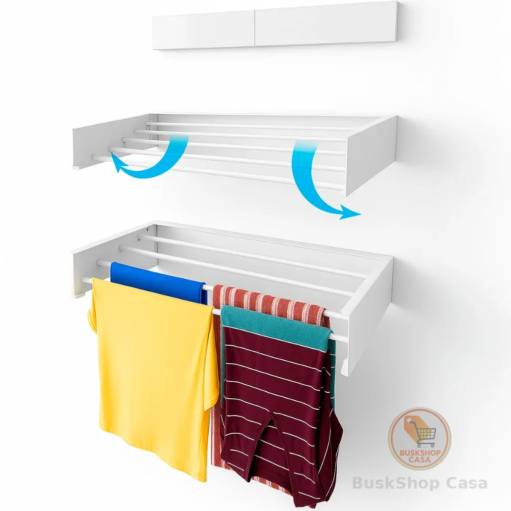 Varal Mágico Retrátil Ideal para Apartamentos e Casas Pequenas Prático Moderno e Menos Espaço