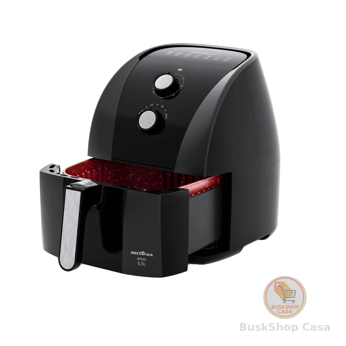 Fritadeira Air Fryer Britânia 5,5L 1500W BFR50 Redstone 220V