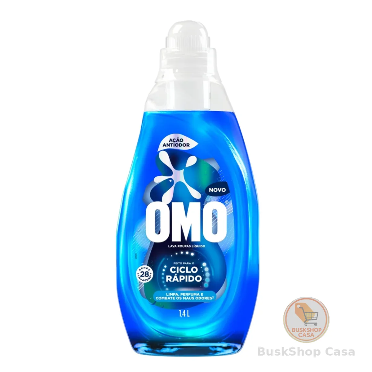 Lava-Roupas Líquido Omo Ciclo Rápido Ação Antiodor Frasco 1,4l