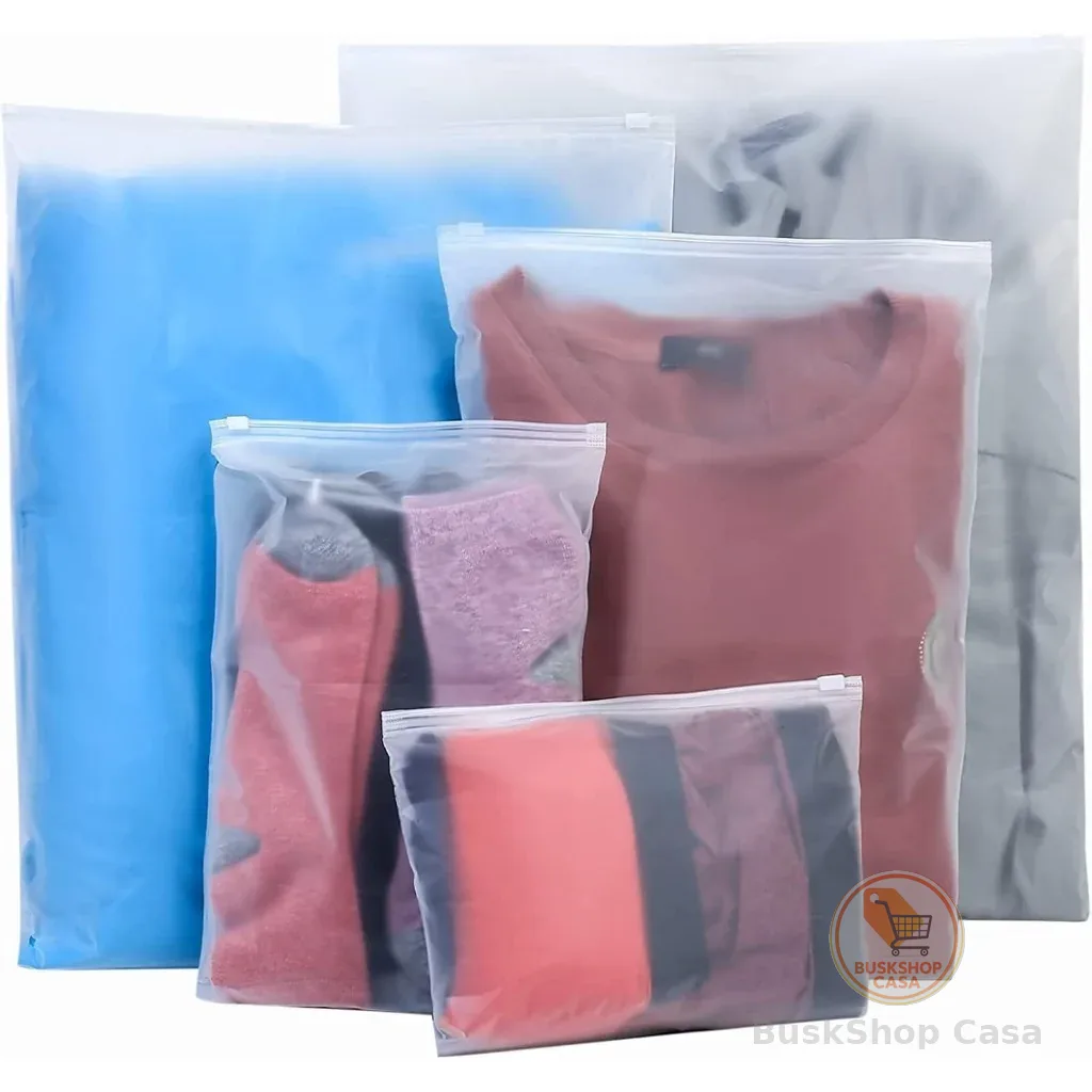 Kit 20 Unidades de Saco Zip Fosco Armazenamento Para Roupa