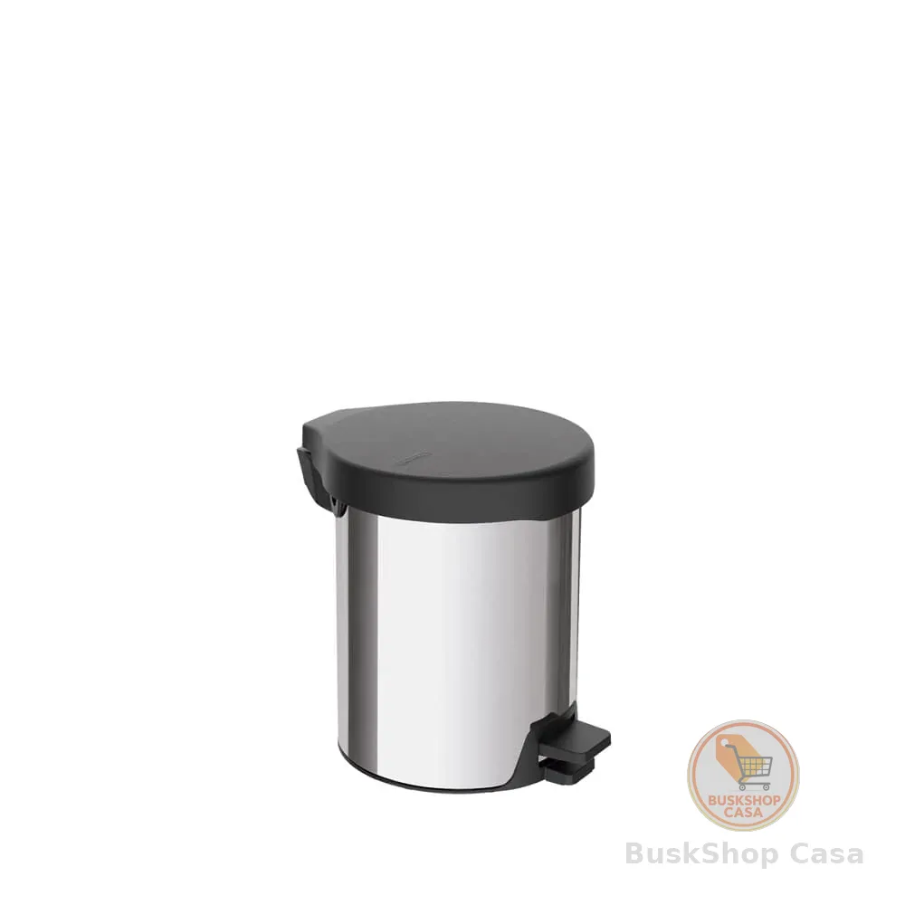 Lixeira com Pedal New Tramontina em aço inox com acabamento polido 5 L