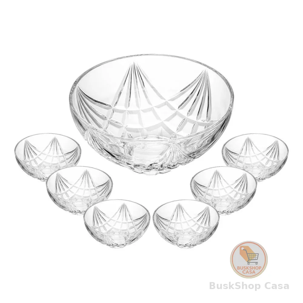 🧡 Conjunto 7 Peças para Sobremesa  de Vidro Sun - Wolff