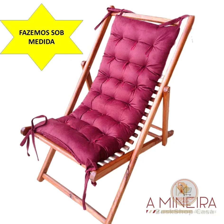 ALMOFADA FUTÓN COMUM PARA ESPREGUIÇADEIRA 120X40 TECIDO SUEDE BANCO CADEIRA