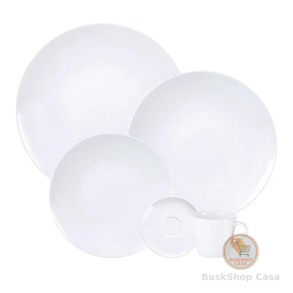 🧡 Aparelho Jogo  De Jantar Pratos Porcelana Completo 20 Peças Tramontina Leonora