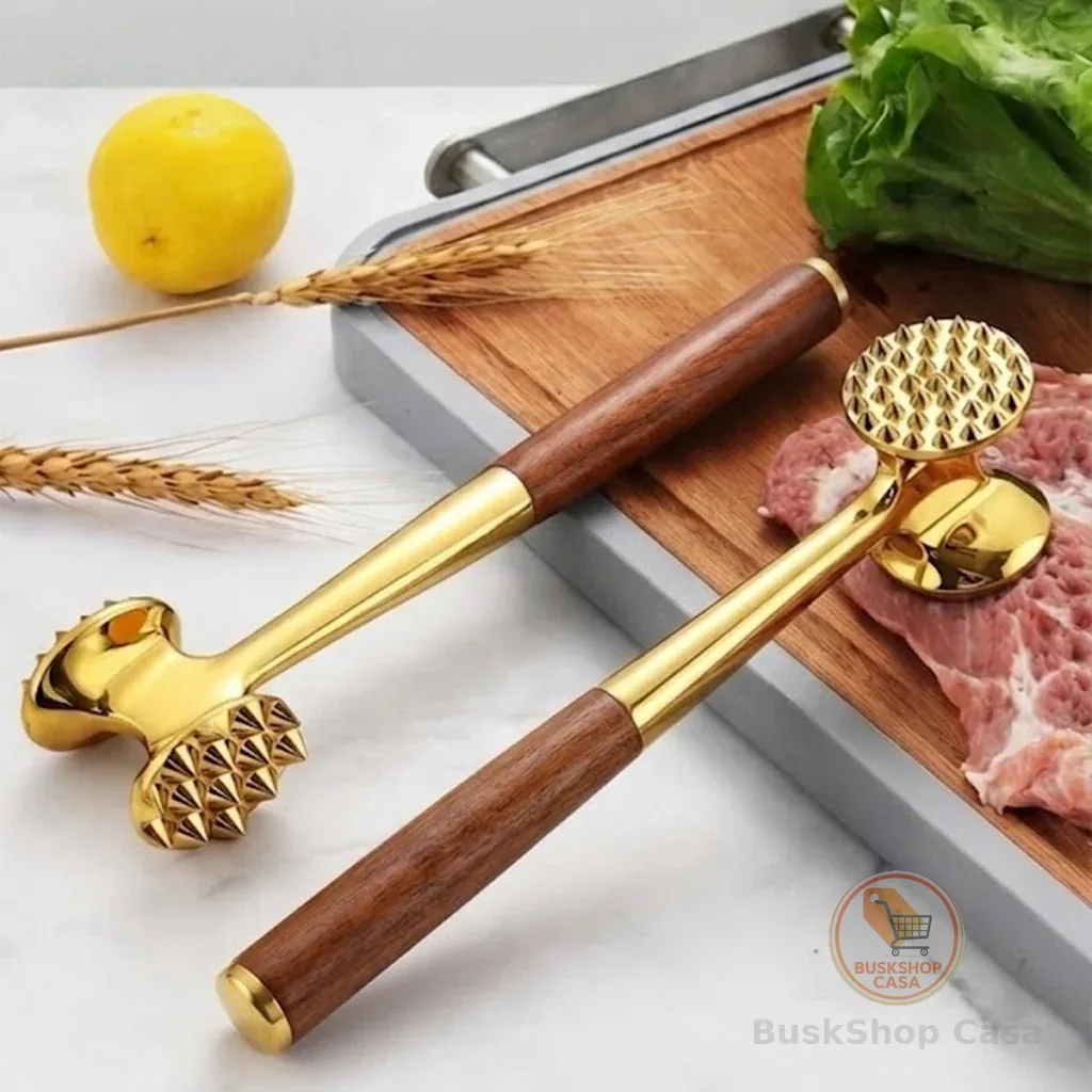 Martelo Amaciador De Carne Aço Inox 22cm Para Bife Frango Cozinha
