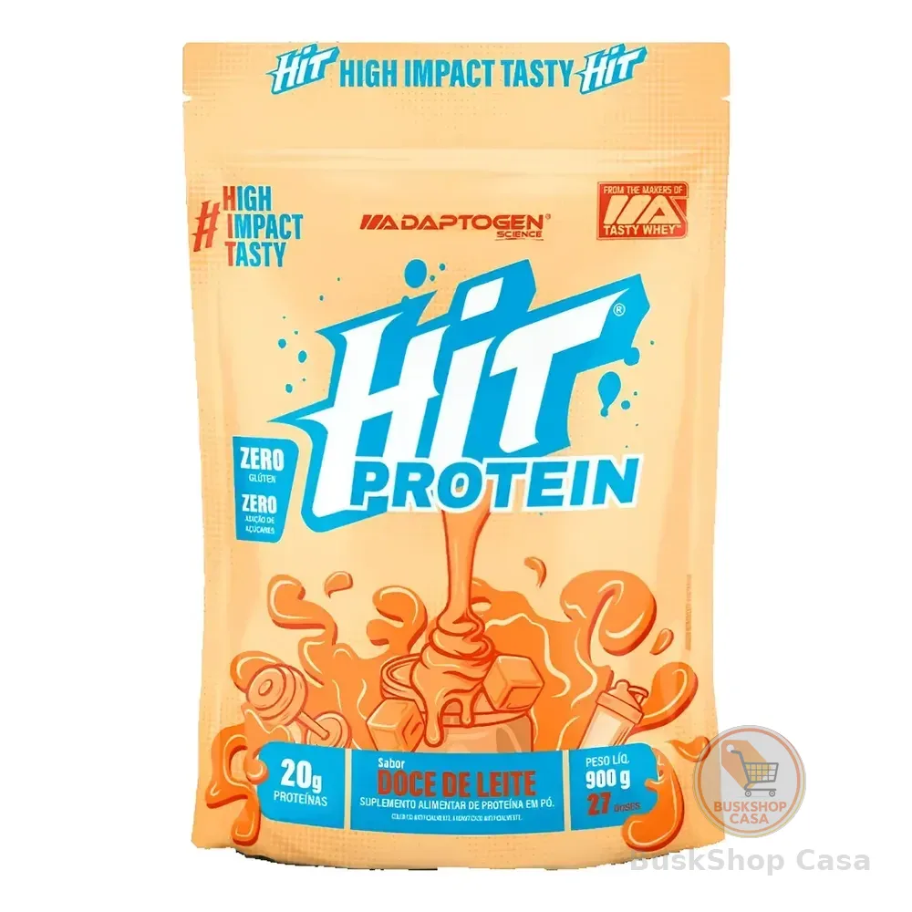 🛍️Hit Protein Suplemento Alimentar 900g - Adaptogen Science Sabor Doce De Leite