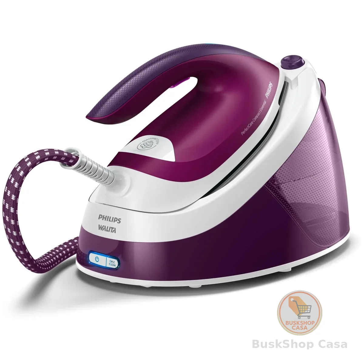 Philips Walita PerfectCare Compact Essential Ferro de Passar a Vapor Pressurizado, Tecnologia OptimalTEMP sem Ajuste, Vapor de Até 360g, Reservatório 1,3L, 1800W, 110V (GC6842/32)