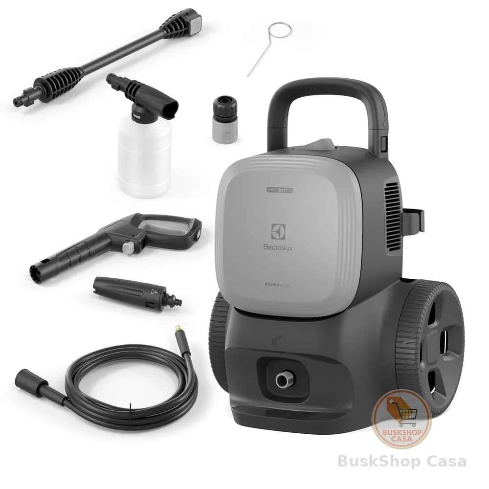 Electrolux Lavadora de Alta Pressão Lava Jato Lava Car 1850PSI de pressão de àgua e Potencia 1500W de motor com Aplicador de Detergente PowerWash EWS1850 220v Cinza