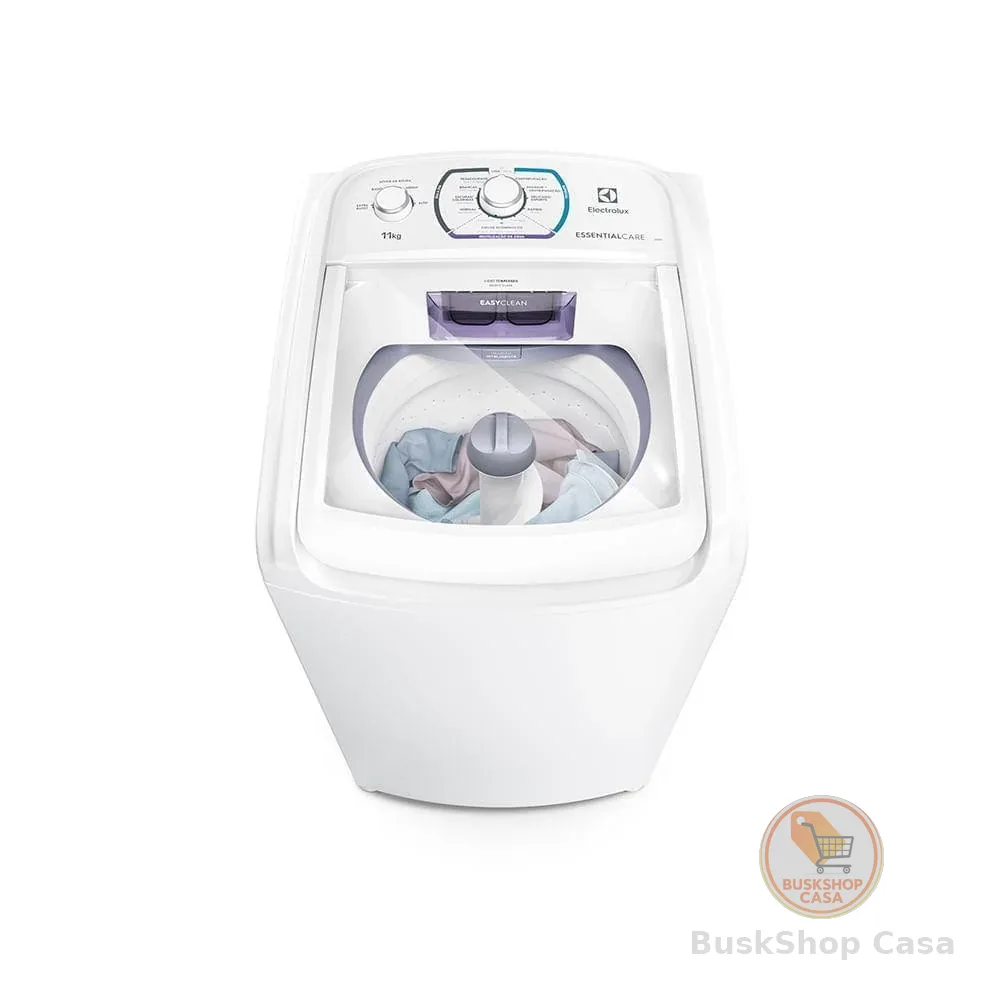Máquina de Lavar Electrolux 11kg Branca Essential Care com Easy Clean e Filtro Fiapos (LES11)