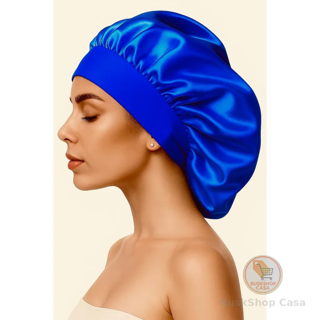 Touca de Cetim com Faixa Larga Elástica | Protege e Retira o Frizz para Cabelos médios