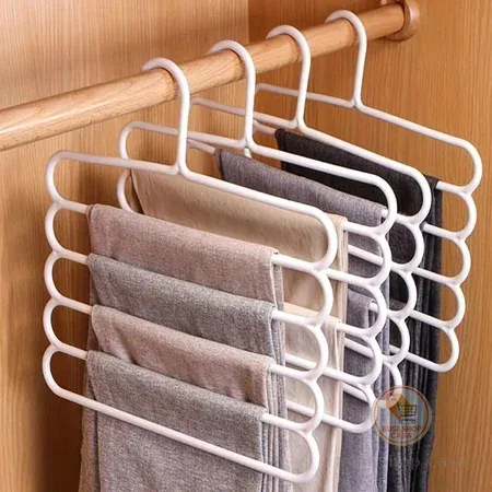 Cabides Com 5 Camadas Organizador De Blusas Vestidos Calças e toalhas Leves Multifuncional