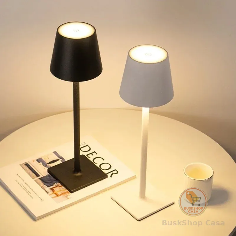 Luminária Abajur Mesa Led Touch Dimerizável Sem Fio Recarregável