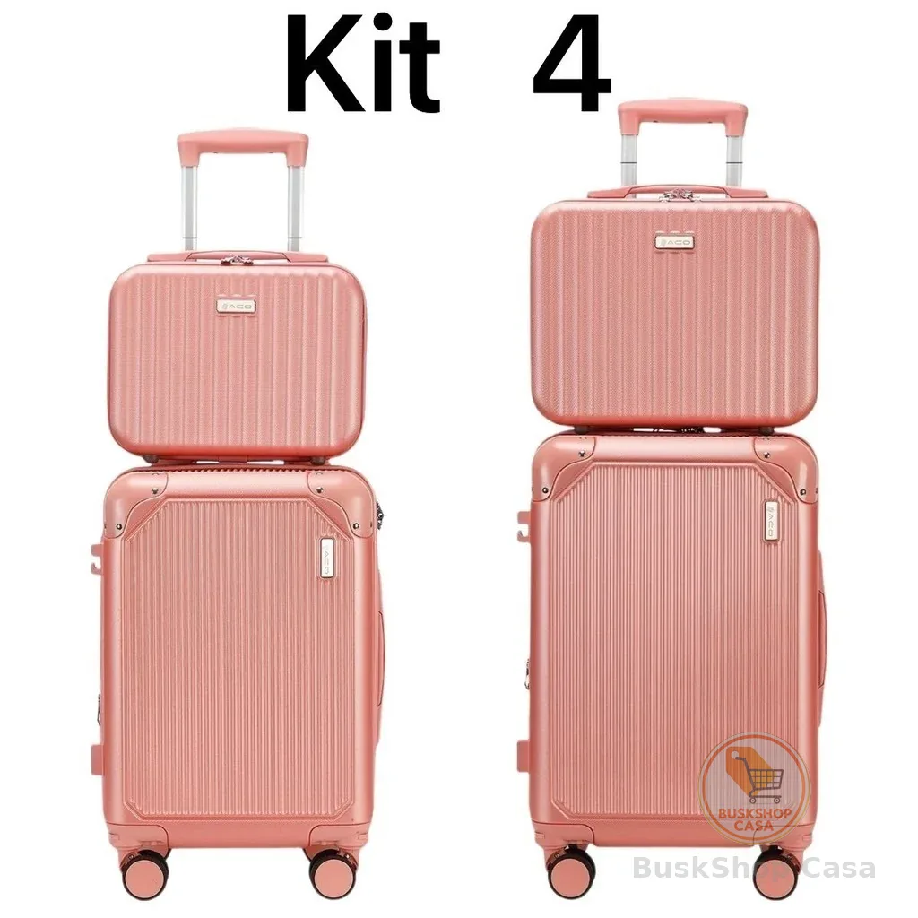 Kit Conjunto de 4 Malas de Viajem G/M/P/PP
