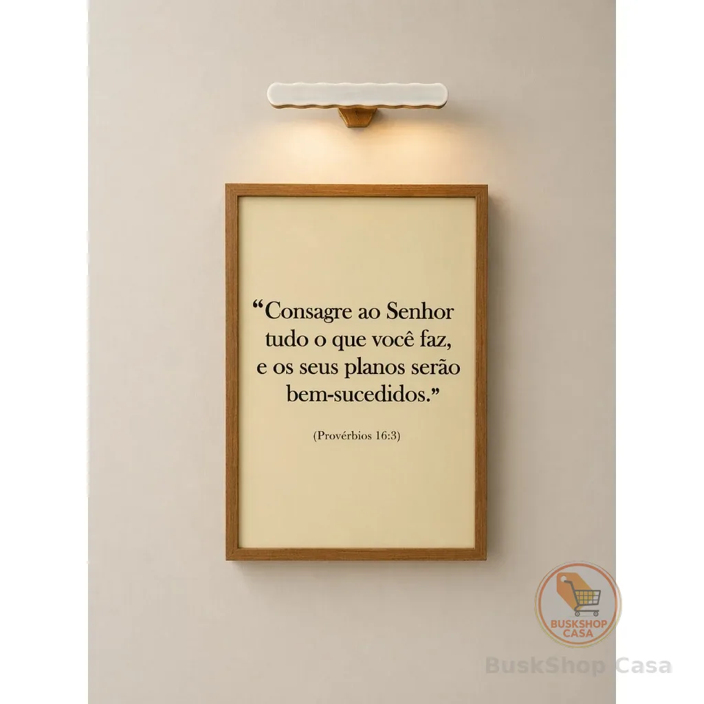 Quadro decorativo cobre caixa de luz com moldura  *ABRE E FECHA*  33x43 "CONSAGRE AO SENHOR"  quarto/cozinha/decoração