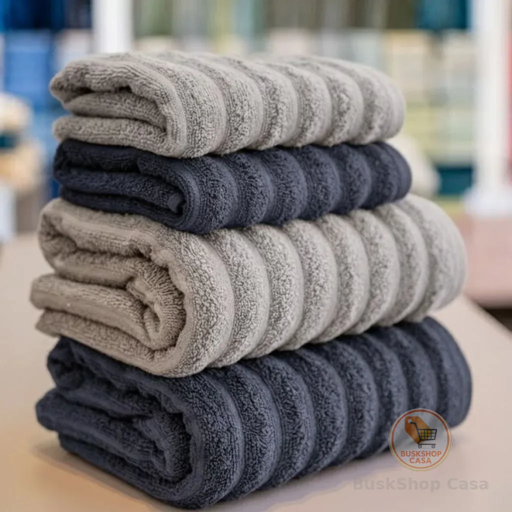Jogo de Toalha de Banho 100% Algodão 4 Peças Gigante Grossa Excelente Absorção Banhão Habitat Wave