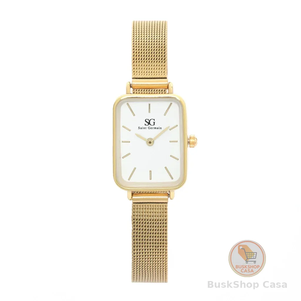 Relógio Feminino Dourado Saint Germain Square Chelsea Gold