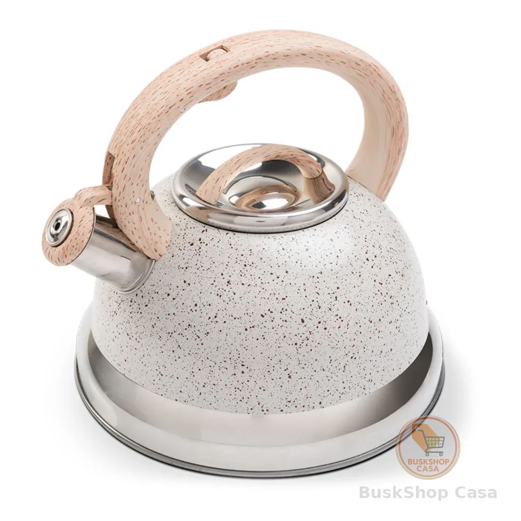 Chaleira de Apito com Indução - Brinox - Roma 2,7 litros - Cor Vanilla
