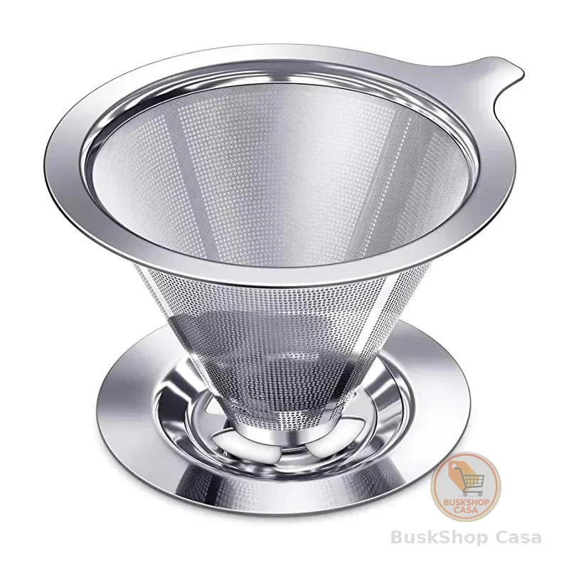 Filtro De Café Coador Café Chá Inox De Alta Qualidade Atóxico Reutilizável Pour Over--Envio imediato