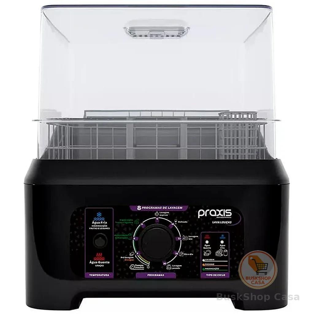 Lava Louças Praxis Portátil LLPP Semi-Automática 127V Preto