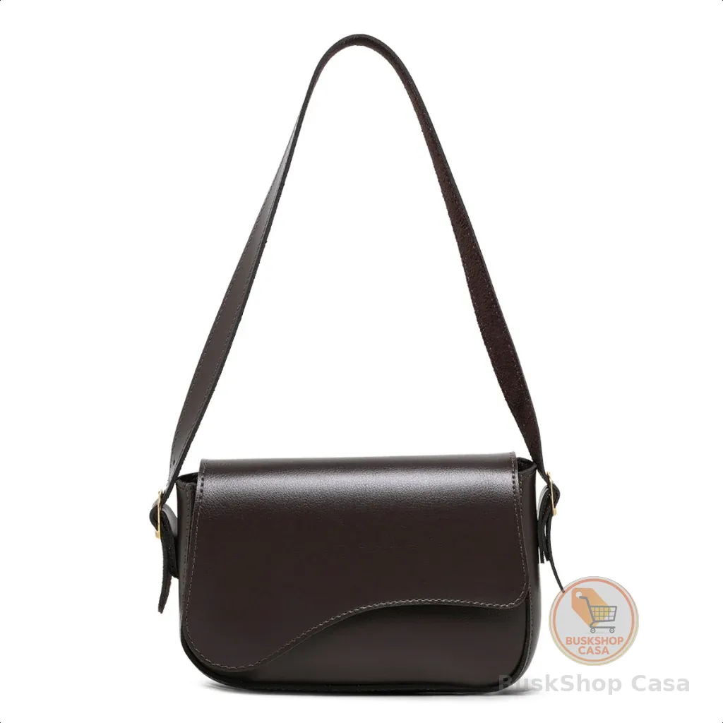 Bolsa de Ombro Feminina Baguete Alça Ajustável Elegante Couro Casual Promoção Envio Imediato