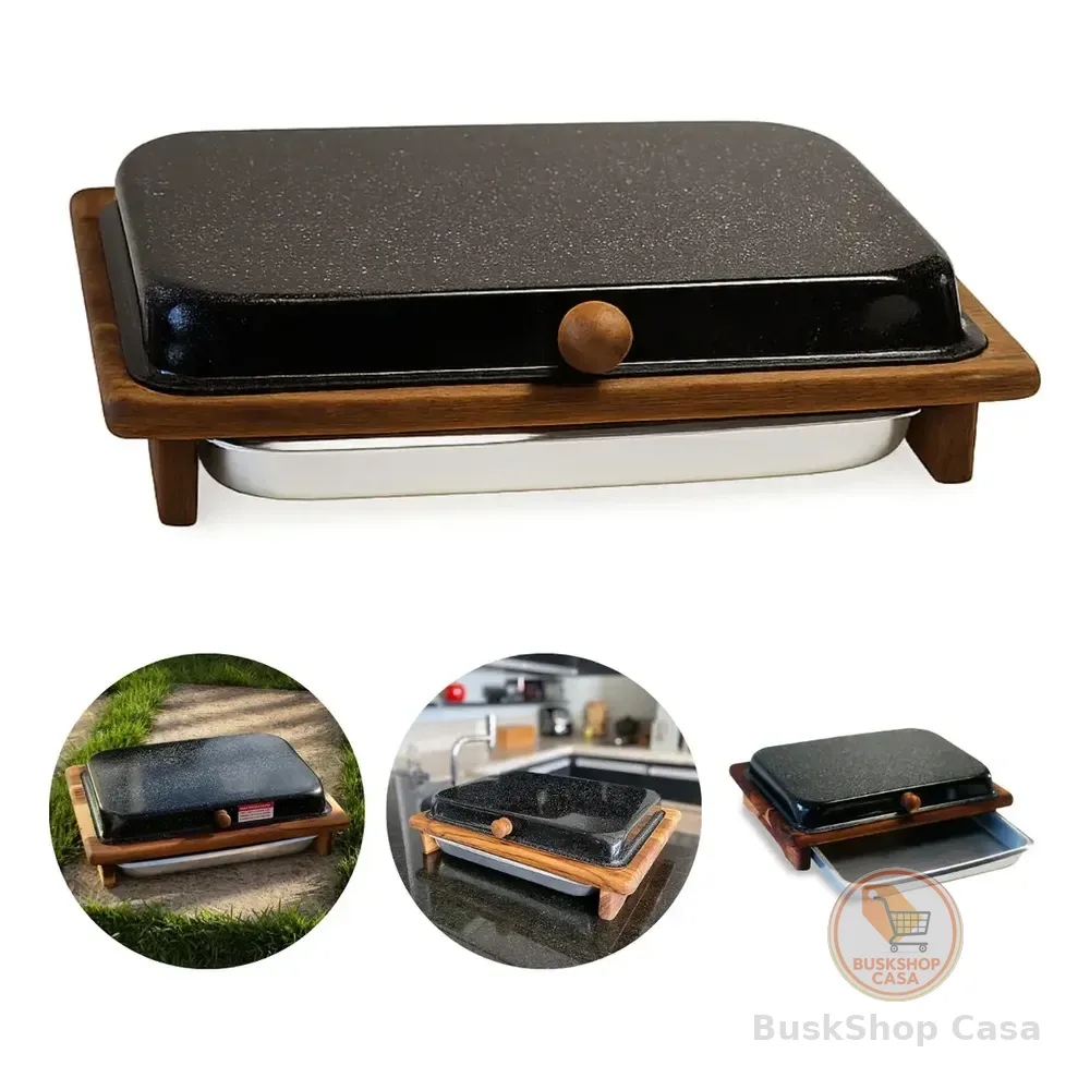 Tábua Tampa Gaveta Baita Grill Preta 43cm Lisa Preto