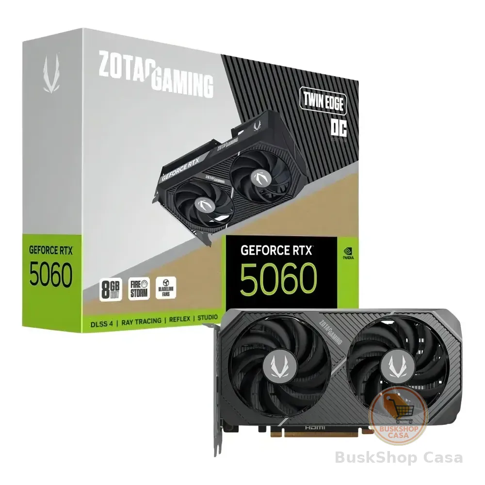 Placa De Vídeo Zotac Rtx 5060 Twin Edge Oc 8gb Gddr7 128-bit
