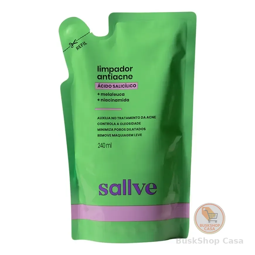 Refil Limpador Facial Antiacne Sallve 240ml Momento De Aplicação Dia/noite Tipo De Pele Oleosa