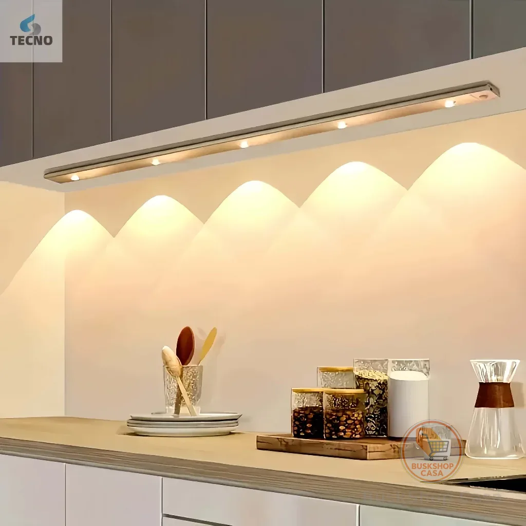 Luz de LED com Sensor para Armário 60cm Ultra Fina 3 Cores, Recarregável (Branco/Quente/Natural)-F9