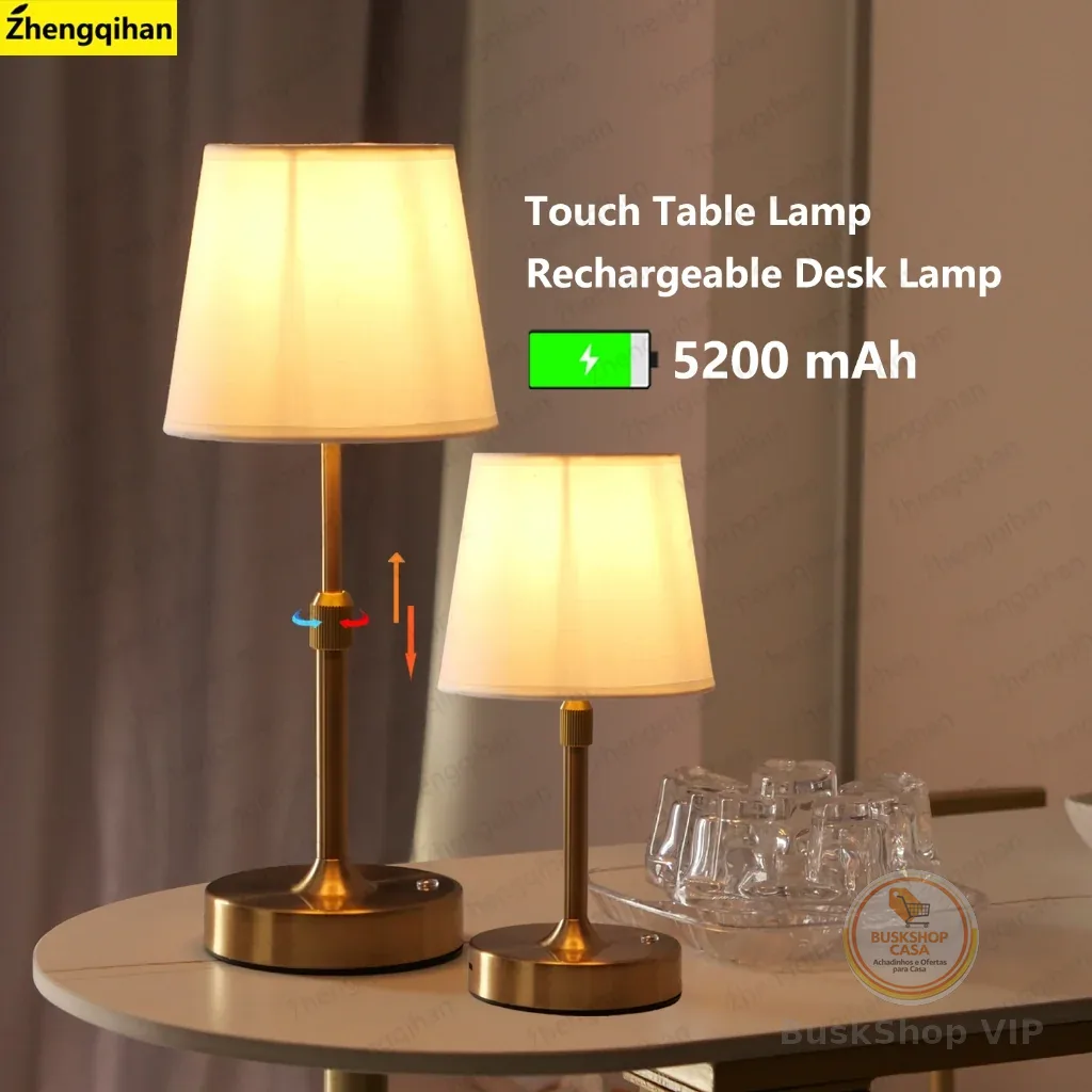 Lâmpada De Mesa Recarregável LED Sensor Toque Restaurante Desktop Luz Da Noite Hotel  Quarto Dec