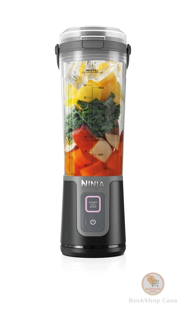 Ninja Blast, Liquidificador Portátil, Base Recarregável, Tampa À Prova de Vazamentos, Função de Auto-Limpar, Copo de 470 ml, Bivolt