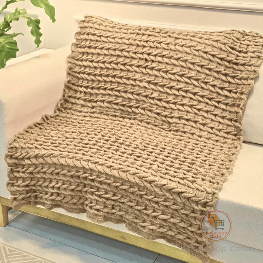 Manta de Tricot Sofá Poltrona 150x100cm Aconchego Decorativa Sala