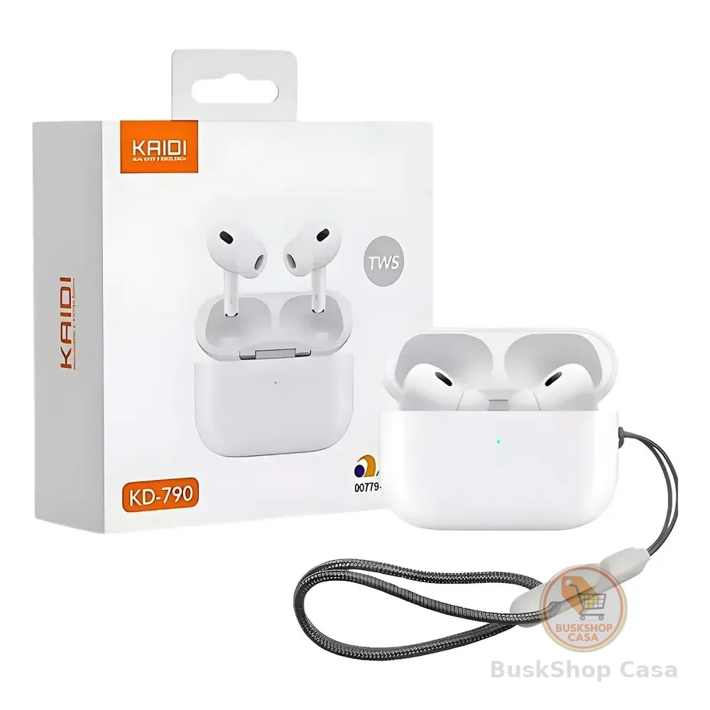 Fones De Ouvido Sem Fio Kaidi Kd-790 Bluetooth Branco Academia Antiruído