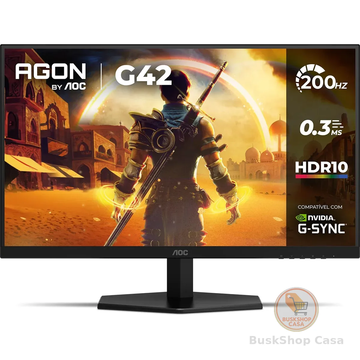 Monitor Gamer AOC AGON G42 27" 200Hz 0,3ms IPS HDR10 NVIDIA G-Sync 27G42HE