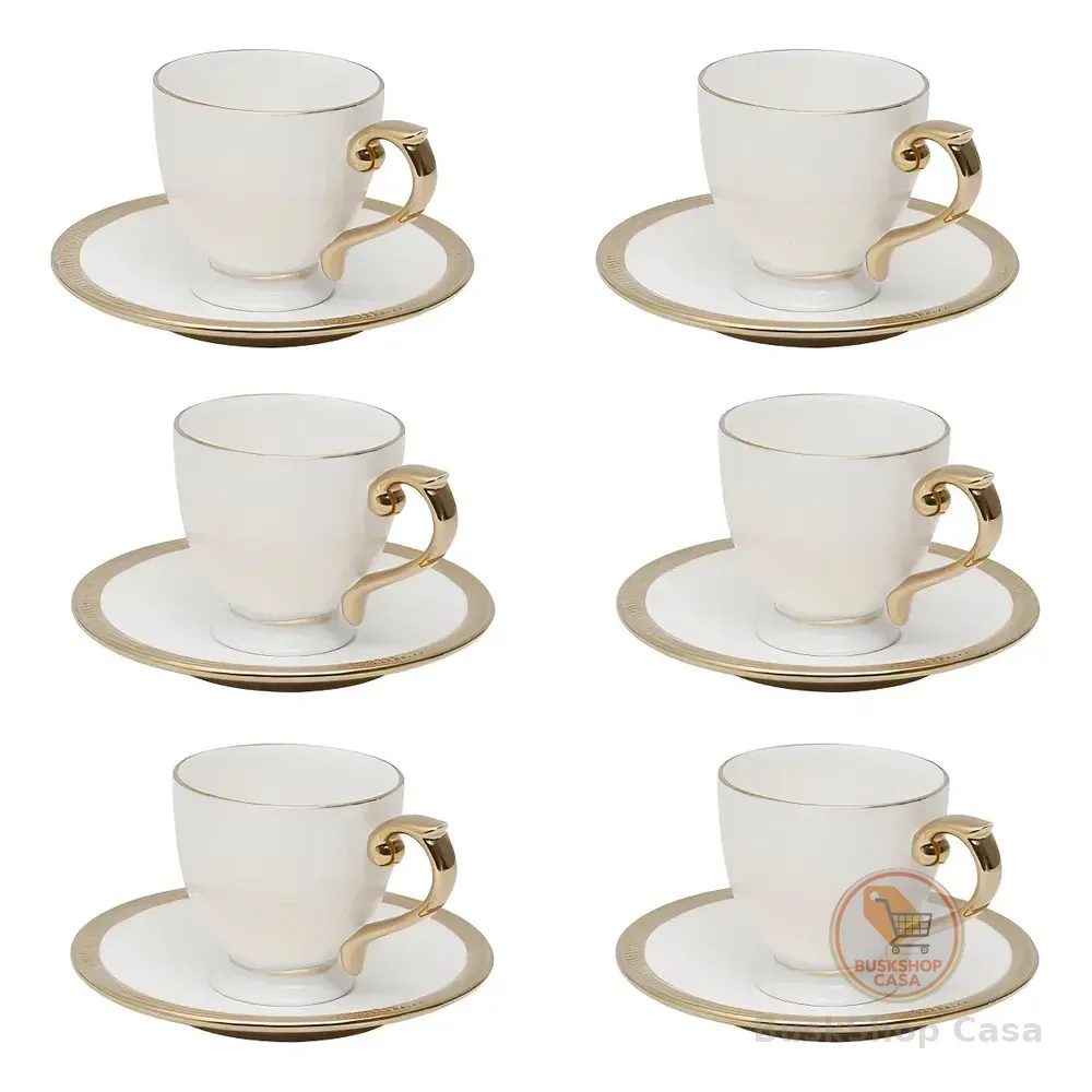 Jogo 6 Xícaras 90ml Para Café De Porcelana Paddy Wolff