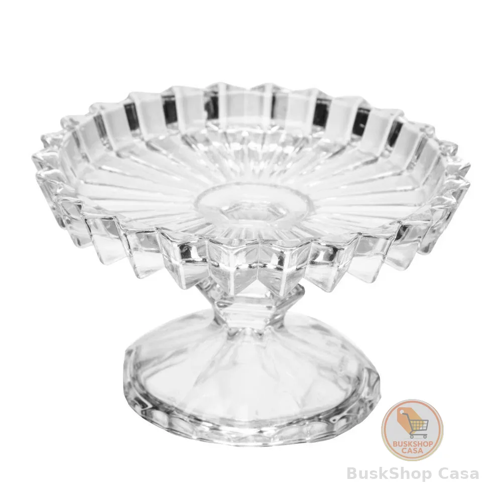 Prato com Pé para Doce Cristal Geneva 14cm Luxo - Wolff